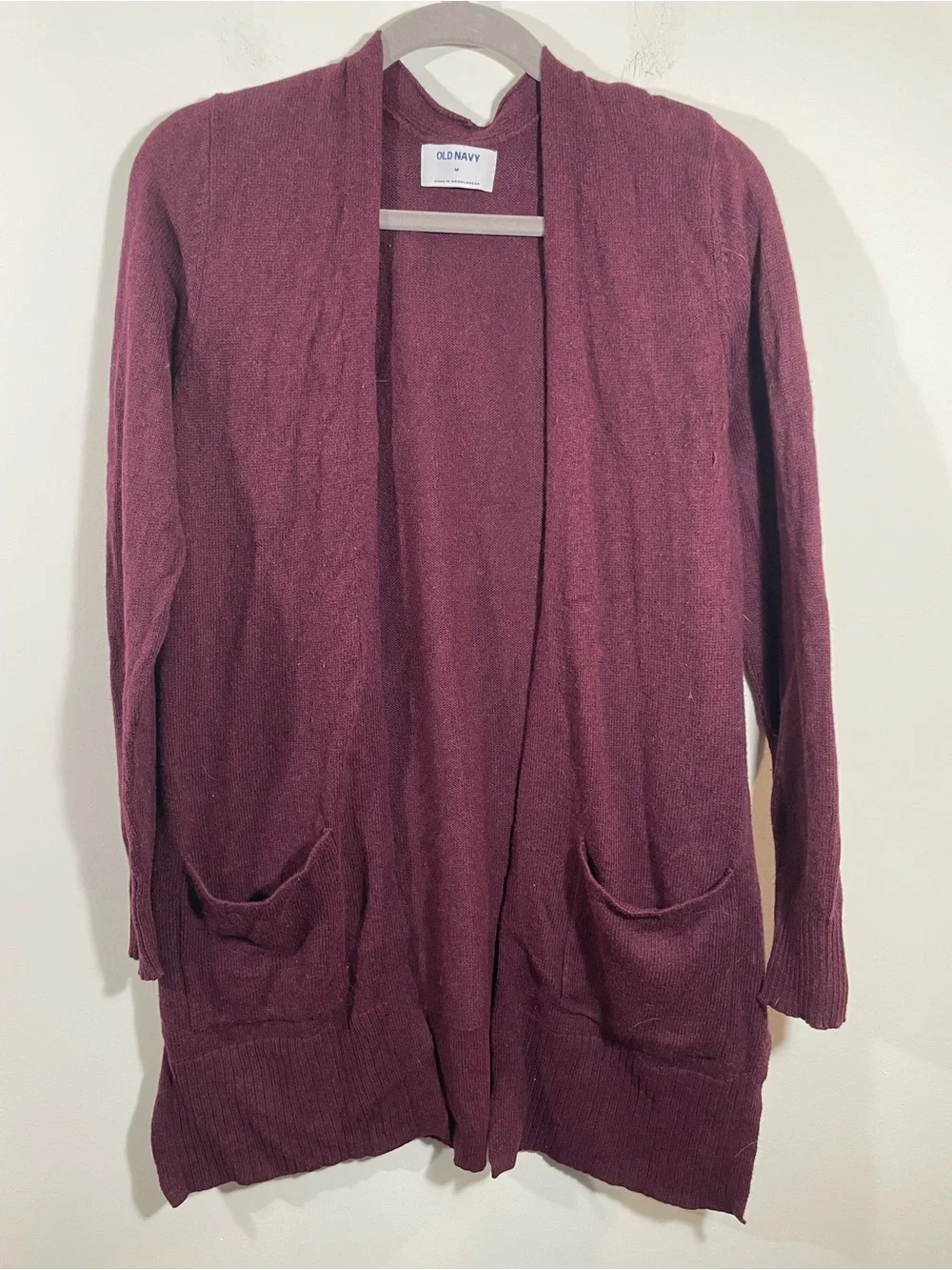 Old Navy long open cardigan cotton blend M